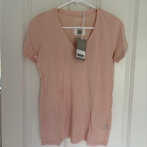 Everlane Pink Fitted Short Sleeve T-Shirt